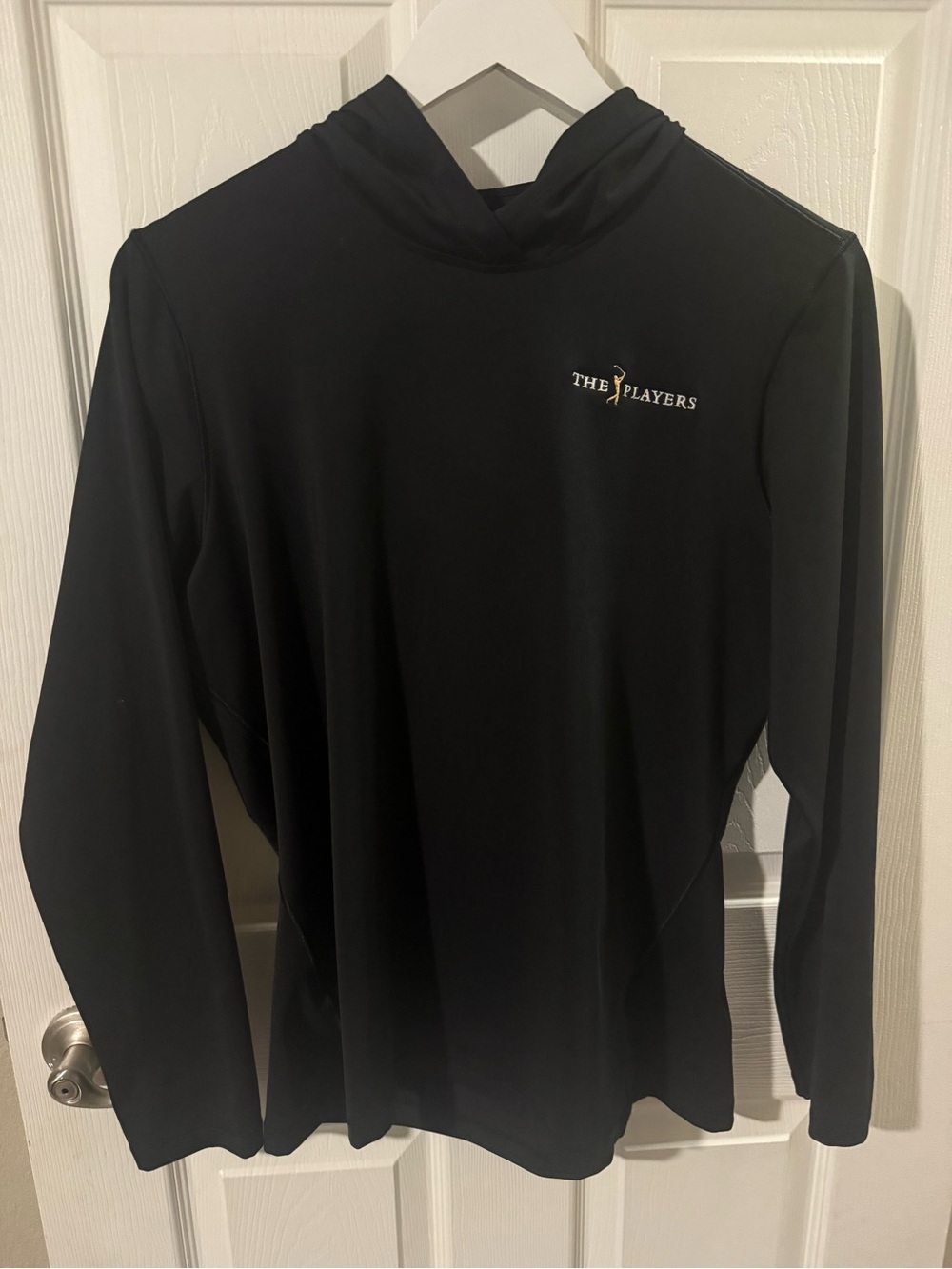 The Players Women’s Adidas Black Hooded Performance Pullover Top! Size: Large!